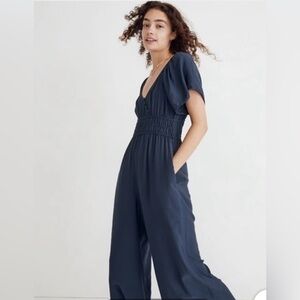 Madewell Twill Wide-Leg Jumpsuit Size